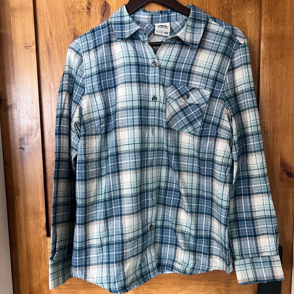 ZeroXposur Light Teal Plaid Button-Up Shirt